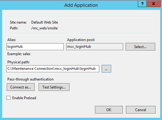 Add Application Interface